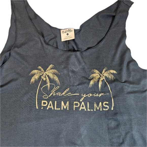Salt Life Tank Top Shirt Womens XL Shake Your Palm Palms Sleeveless Beach Fun - Picture 4 of 6